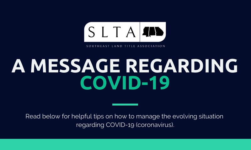 Message regarding COVID-19